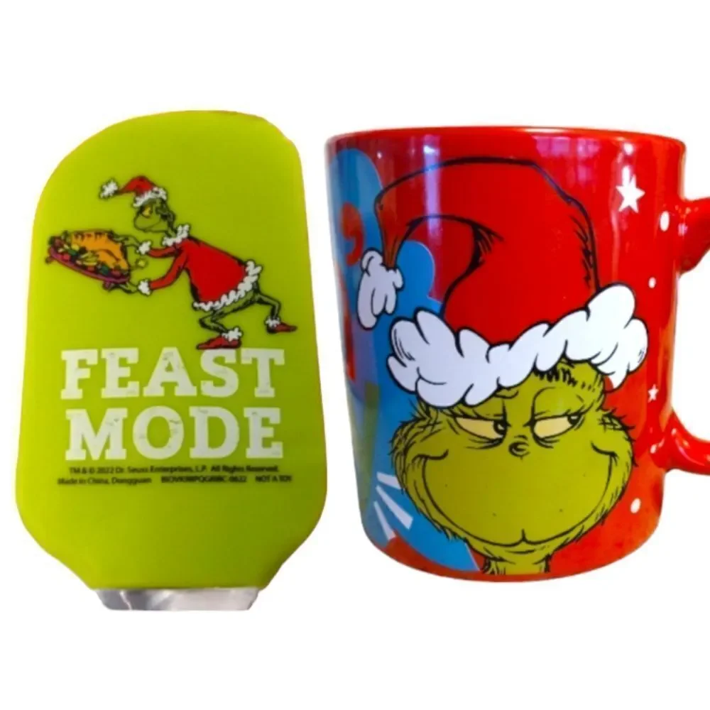 The Grinch Christmas Themed Ceramic Mug And Silicone Spatula Lot NWT‎